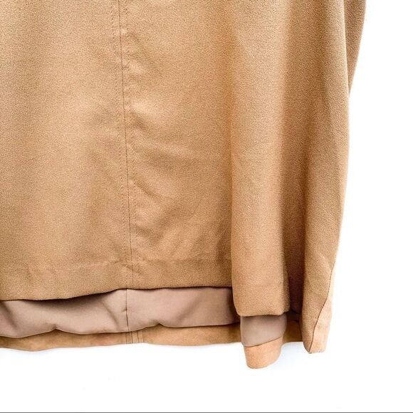 GAP Brown Camel Genuine Goat Suede Shell Top - Picture 13 of 13